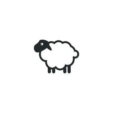 Sheep logo icon template Illustrazione stock