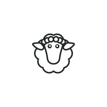 Sheep logo icon template Illustrazione stock