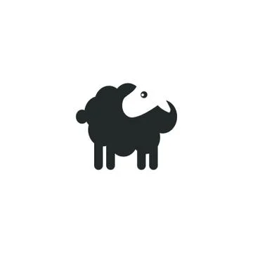 Sheep logo icon template Stock Illustration