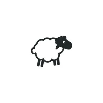 Sheep logo icon template Stock Illustration