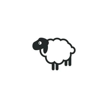 Sheep logo icon template Stock Illustration