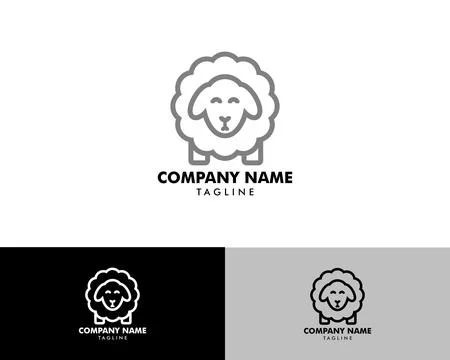 Sheep logo, Lamb vector design Stock Illustration