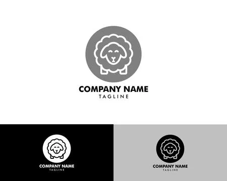 Sheep logo, Lamb vector design Stock Illustration