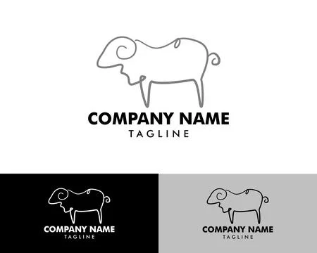 Sheep logo, Lamb vector design Stock Illustration