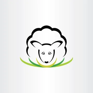 Sheep logo vector icon symbol sign illustration Illustrazione stock
