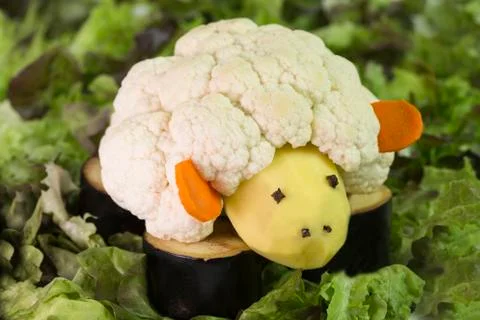 Sheep made with vegetables Stock Photos