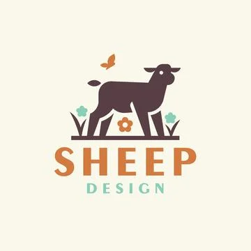 Sheep modern logo design icon vector. Stock Illustration