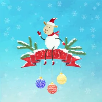 Sheep new year Stock Illustration