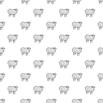 Sheep pattern seamless Illustrazione stock