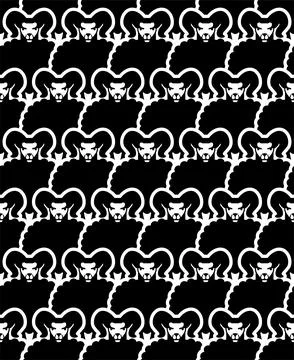 Sheep Pattern seamless. Ram texture. Farm animals Background Illustrazione stock