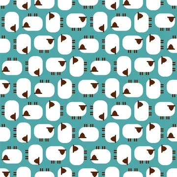 Sheep pattern seamless. Sheeps background. Baby fabric texture イラスト素材