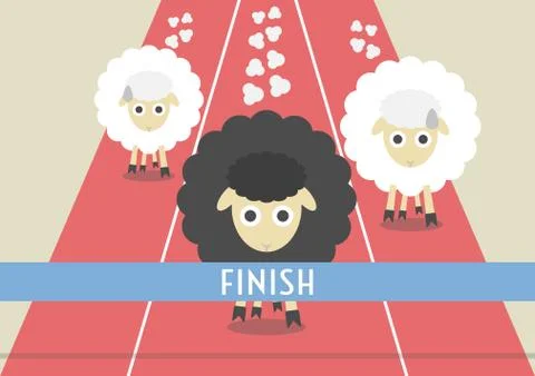 Sheep race 스톡 일러스트
