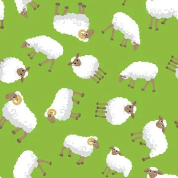 Sheep Seamless Pattern Иллюстрация