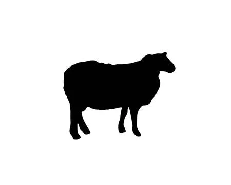Sheep silhouette logo Stock Illustration