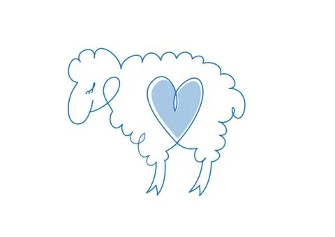 Sheep sketch icon for web mobile and infographic. Illustrazione stock