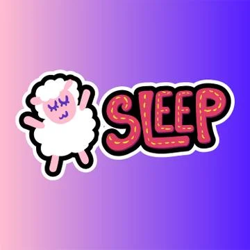 Sheep stitched frame illustration Stock Illustration