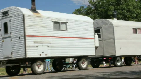 Sheep Trailer Train at Parade HD Stock Footage 786928
