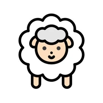 Sheep vector, Easter filled icon editable stroke Stock Illustration