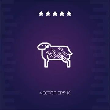 Sheep vector icon Stock Illustration