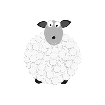 Sheep white Stock Illustration