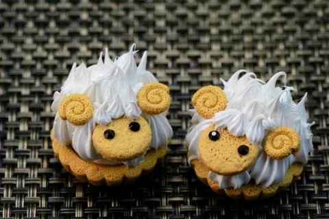 Sheeps of cake Stock Photos