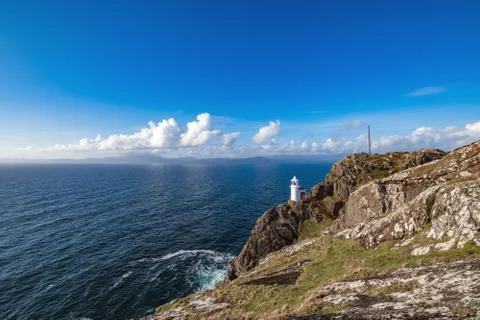 Sheep's Head Lighthouse at the end of Sheep's Head Peninsula in Ireland Stock Photos