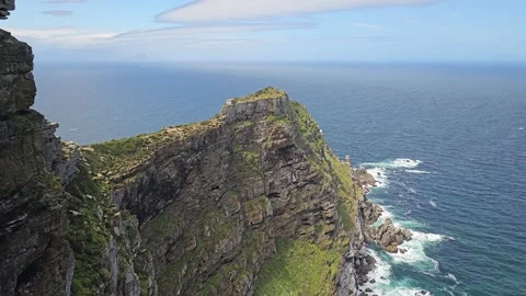 Sheer Cliffs at Cape Point, Cape Peninsula, South Africa 8K Video stock 347956935
