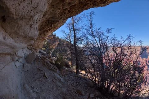 Sheer cliffs west of Pima Point Grand Canyon Stock Photos