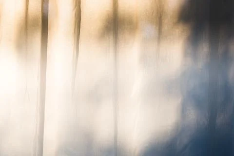Sheer curtains on window Stock Photos