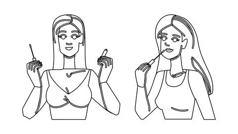 Sheer lip gloss vector Stock Illustration