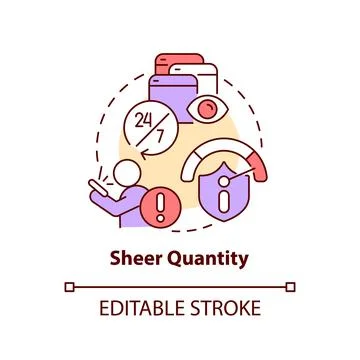 Sheer quantity concept icon Stock Illustration