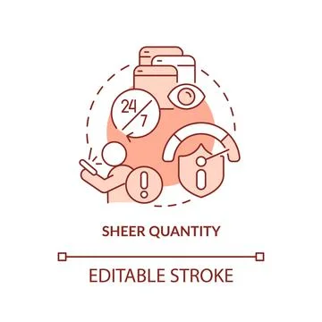 Sheer quantity red concept icon Stockillustratie