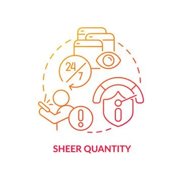 Sheer quantity red gradient concept icon イラスト素材