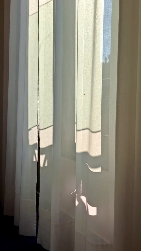 Sheer white curtains Stock Footage 340664567