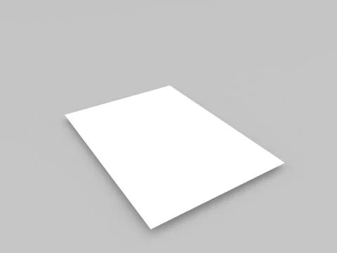 A sheet of A4 paper on a gray background. Illustrazione stock