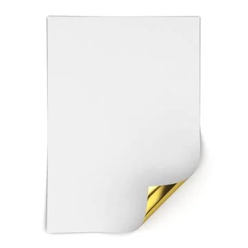 Sheet of a4 paper Stock Illustration