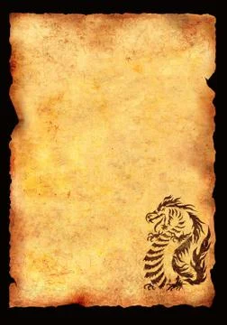 Sheet of ancient parchment Stock Illustration