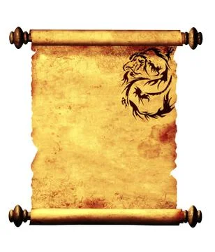 Sheet of ancient parchment Stock Illustration