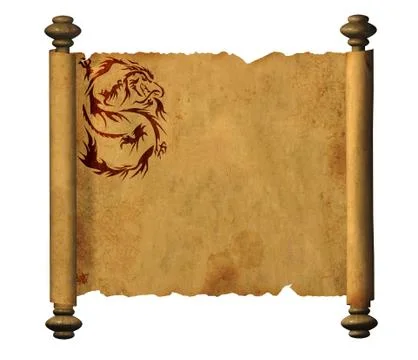 Sheet of ancient parchment Illustrazione stock