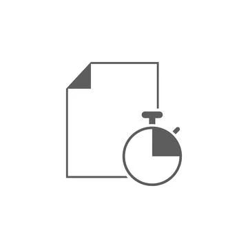 Sheet and stopwatch icon. Element of sport for mobile concept and web apps. Icon Illustrazione stock