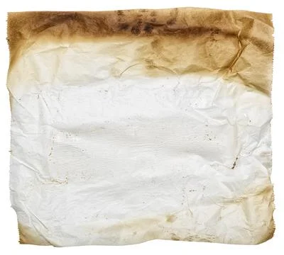 Sheet of baking paper after baking Stock Photos