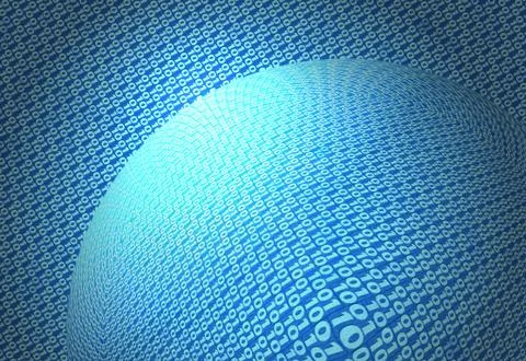 Sheet of binary codes on blue  background イラスト素材