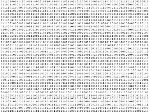 Sheet of binary codes Stock Illustration