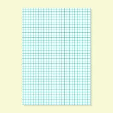 Sheet in the box. Real A4 format. the line Step is 5 mm. Stock Illustration