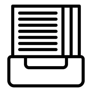 Sheet container icon outline vector. Table paper tray 스톡 일러스트