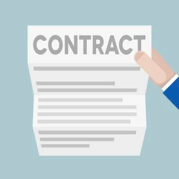 Sheet contract Stock Illustration