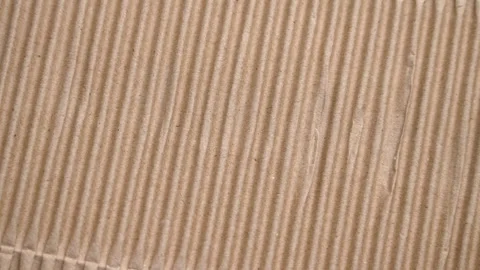 Sheet of corrugated brown packing paper. Abstract line pattern Stock Footage 306071643