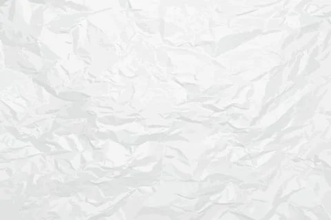 Sheet of crumpled white paper. Vector cartoon illustration. Illustrazione stock