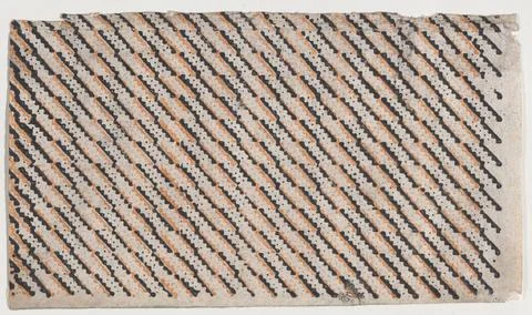 Sheet with diagonal stripe pattern 19th century Anonymous. Sheet with diago.. Stock Photos