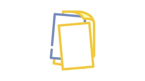 Sheet document paper color icon animation Stock Footage 327271206